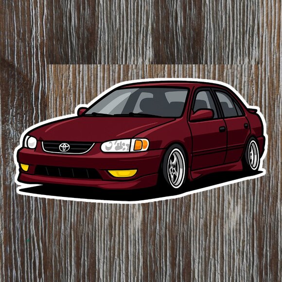 Toyota Corolla 8th generation 1998-2002 Vinyl Sticker - Picture 1 of 1